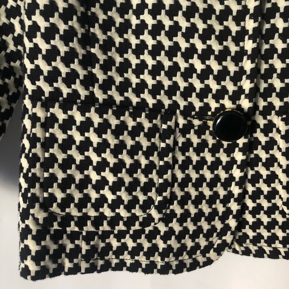 Trina Turk houndstooth Cotton blazer Size 2 - Picture 6 of 9